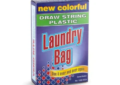 laundry bag box with drawstring