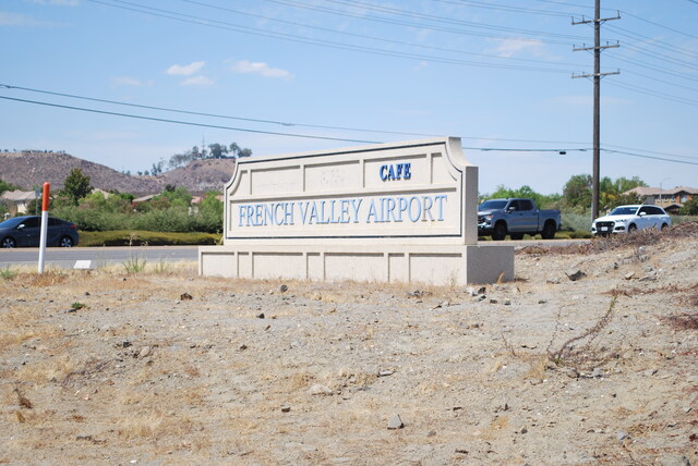 French Valley Airport Sign in Murrieta, CA French Valley Airport Sign in Murrieta, CA